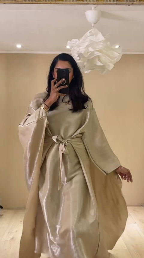 Abaya glans adena met strik