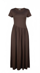 The Sunset Flow Dress - brown
