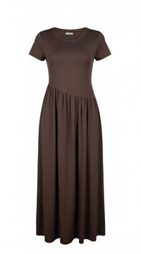 The Sunset Flow Dress - brown