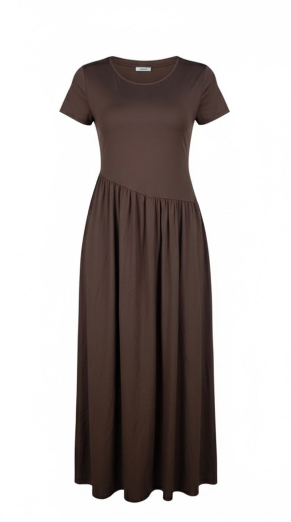 The Sunset Flow Dress - brown