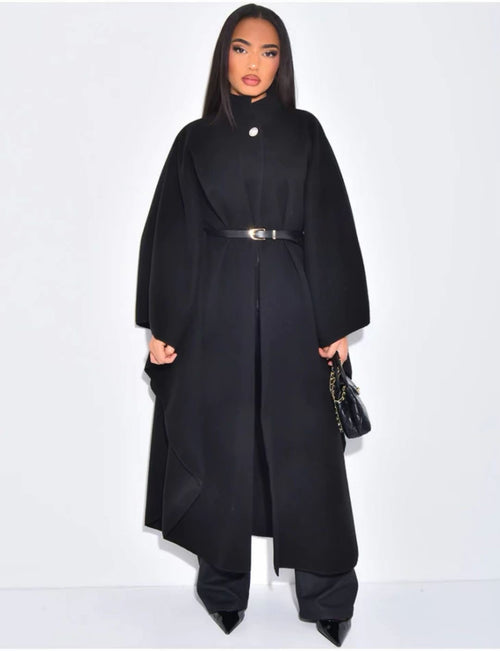 Manteljas lang met riem - 54311 PRE ORDER