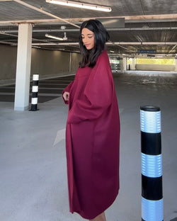 YASMINE BURGUNDY MANTELJAS