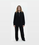 Comfy zipper set modest sweater with oversized pants - 6010