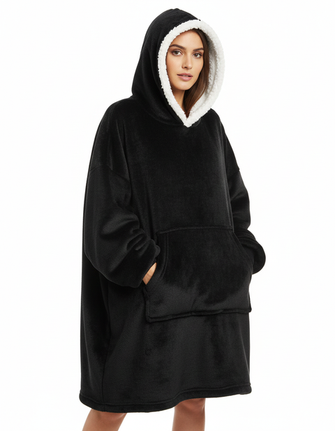 Oversized trui met teddy binnenkant