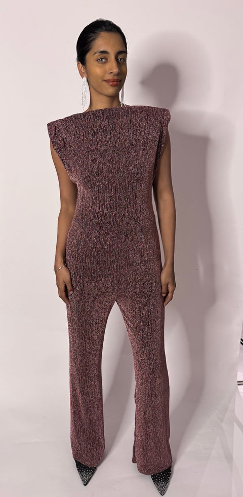 Stretch jumpsuit paars (emilie45)