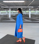 YAS - WIJDE LANGE JURK KOBALT BLAUW