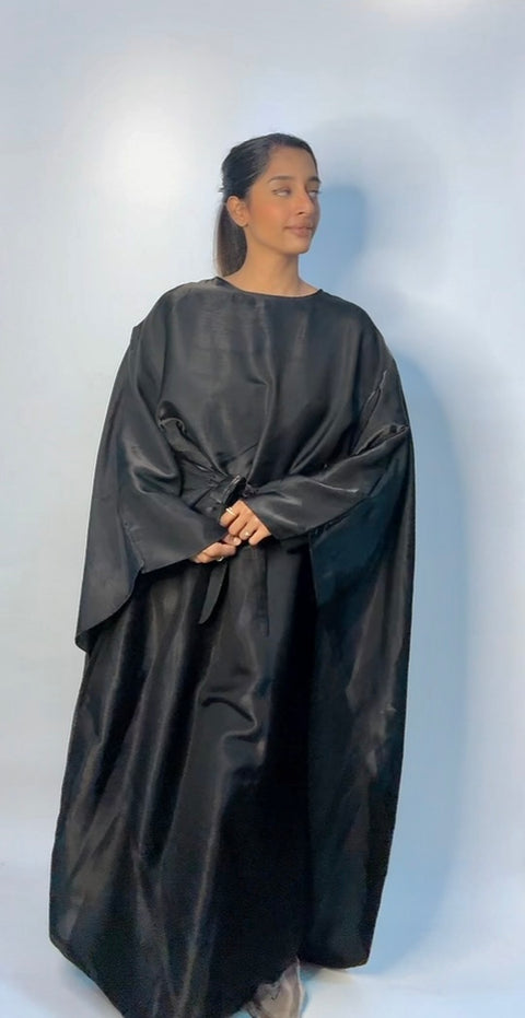 Abaya glans adena met strik