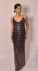 Zigzag glitterjurk (padb03)