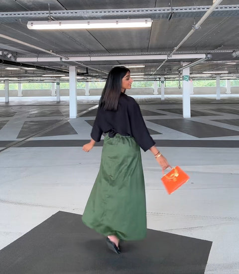 Plooien rok groen - 68030