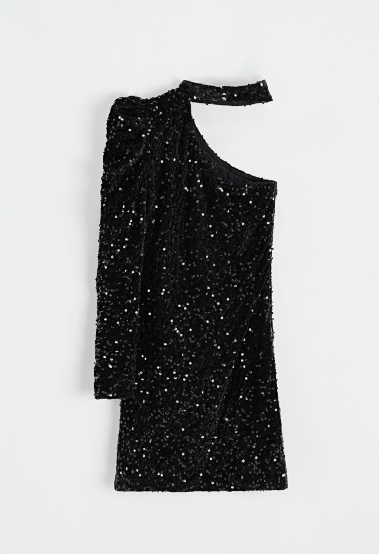 Glitterjurk oneshoulder (PS9038)