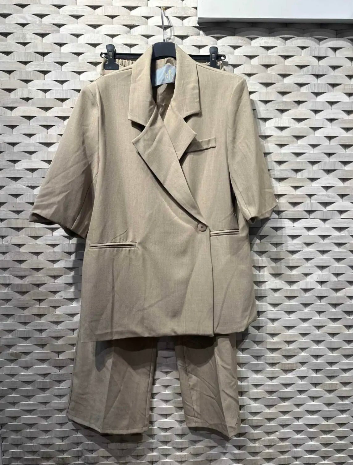 Blazer set met korte mouwen - 88623-2 groothandel voorverkoop