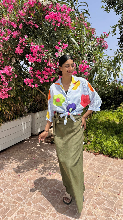 BLOUSE MET BLOEMETJES