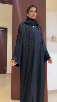 BLACK ABAYA DXB GLAM SPARKLES