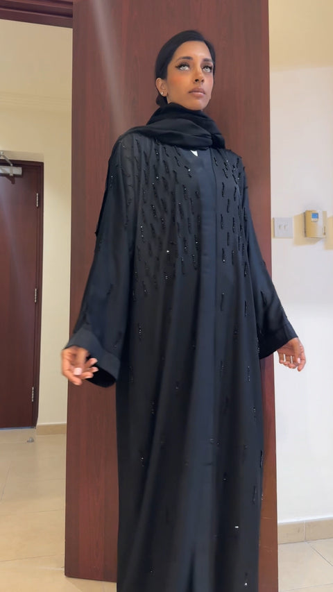 SCHWARZE ABAYA DXB GLAM SPARKLES