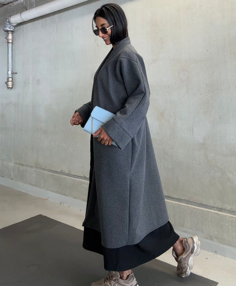 YASMINE MANTEL DARK GRAY pre order