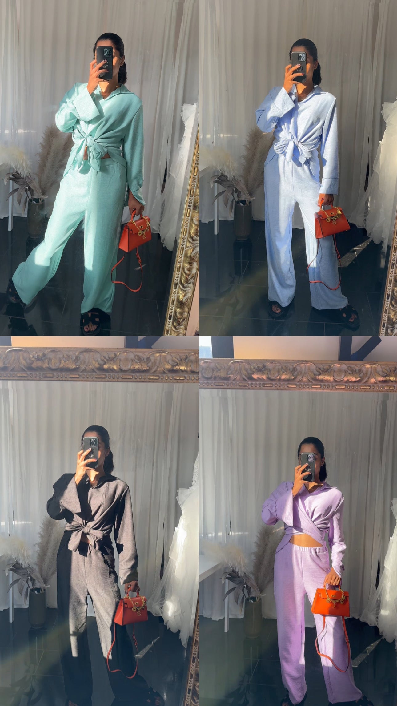 SZN 24 - SET BLOUSE MET STRIK LILA