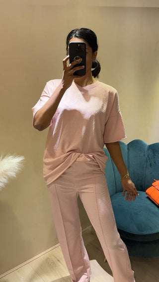 CREPE PAK BABY ROZE KORTE MOUWEN