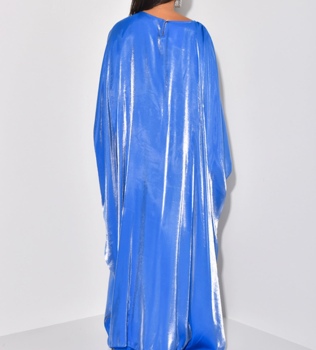 CEY - METALLIC ABAYA BLUE DRESS