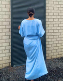 WIKKEL ROK MET BLOUSE P060 BLAUW