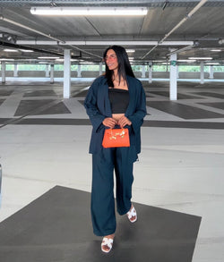 ZYRA KIMONO MET BROEK BRUIN (ZCP02)