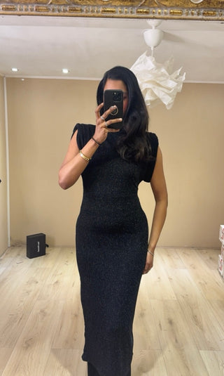 Casual rekbare glitter jurk