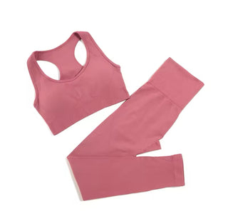 Sport bra with legging pink