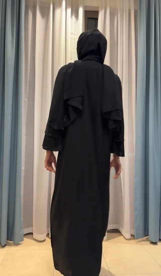 BLACK ABAYA DXB SPARKLE - SIZE 52