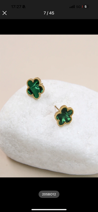 Clovers oorbellen - 205BO12