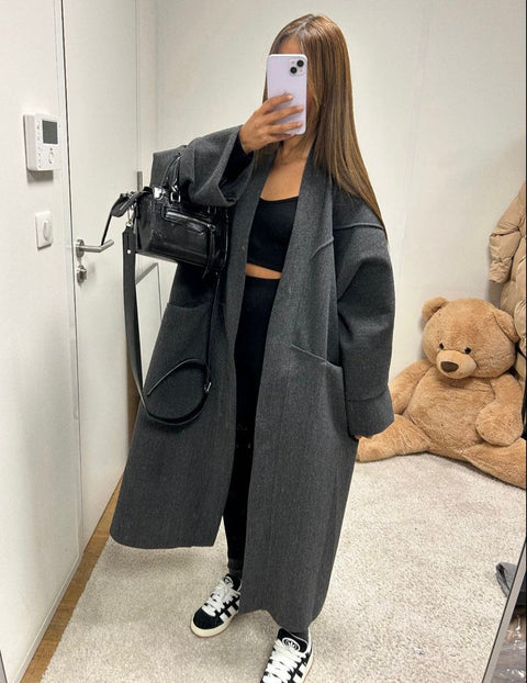 YASMINE MANTEL DARK GRAY pre order