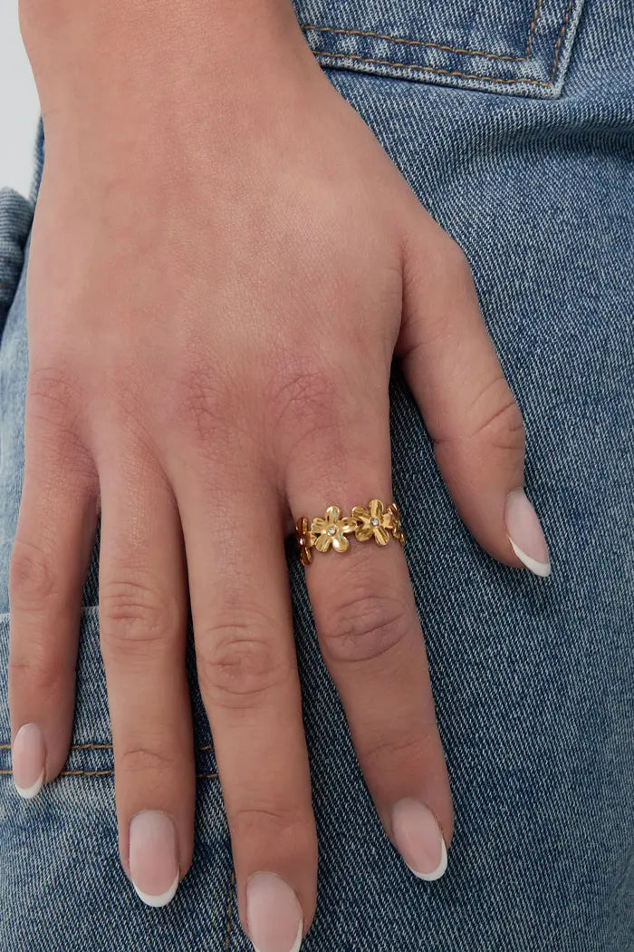 Infinite flowers ring - Gold