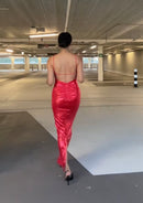PARIS RED METALLIC JURK