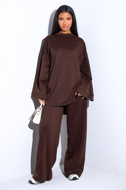 Comfy co-ord set met lange top en oversized broek