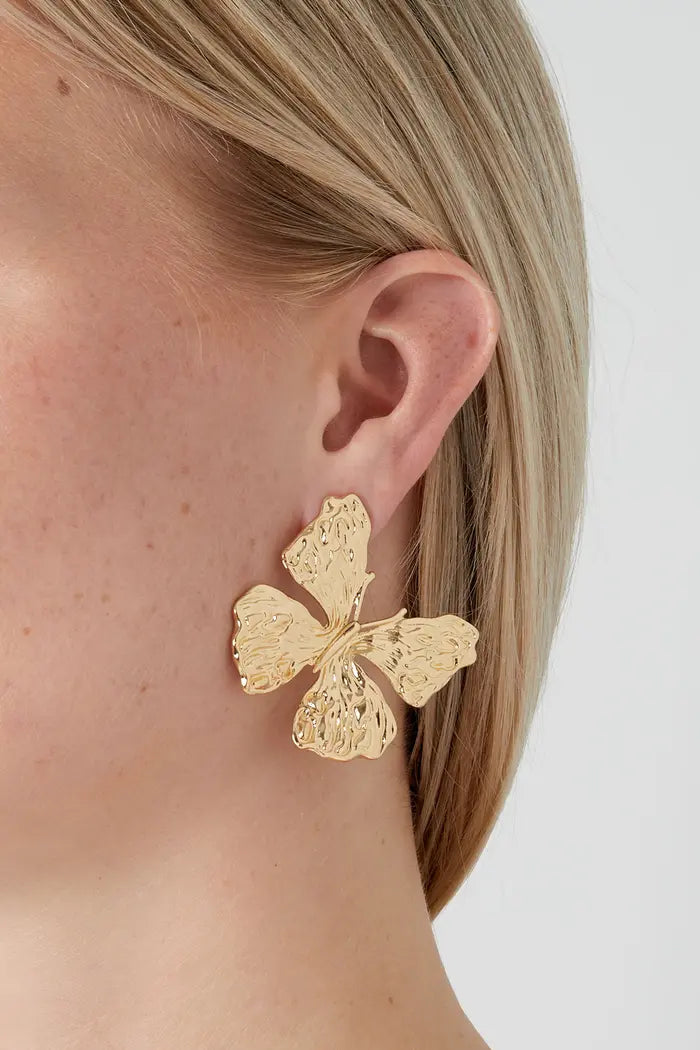 Earrings butterfly business - gold