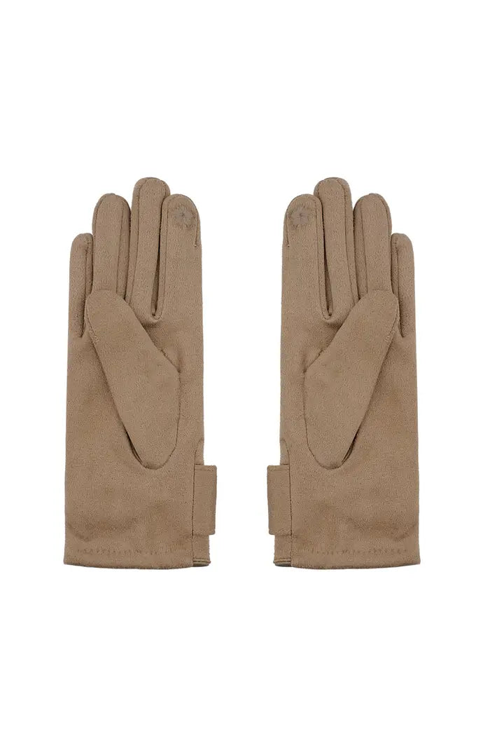 Classic bow gloves - brown