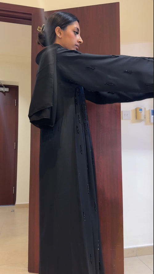 BLACK ABAYA DXB GLAM SPARKLES