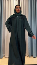 Dubai bedrukte abaya groen