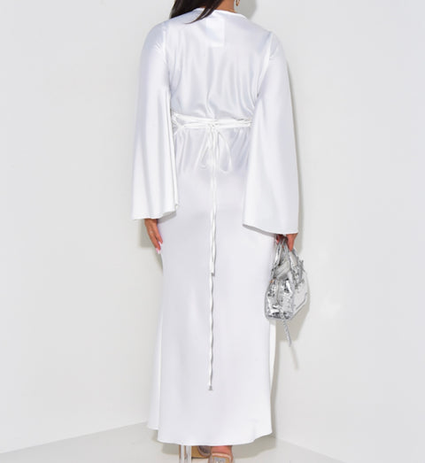 KARINA SEIDENKLEID WEISS