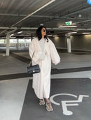 LANG VEST VAN PLAT TRICOT CREAM