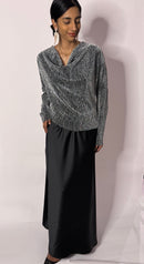 Top met glitters zilver (pada01)