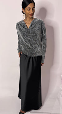 Top met glitters zilver (pada01)