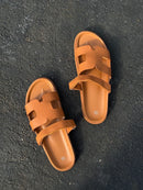 SANDALEN SLIPPERS CAMEL (ACTIE TIKTOK)