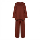 Comfy co-ord set met lange top en oversized broek - 6033