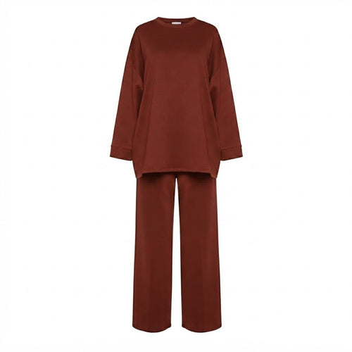 Comfy co-ord set met lange top en oversized broek - 6033