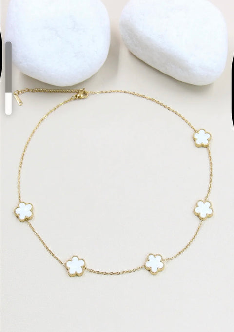 Clovers ketting - 205 COL12 stainless steel