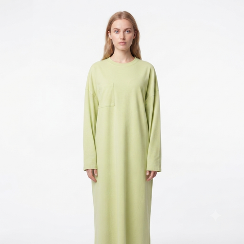 T-shirt jurk mint groen - viscose