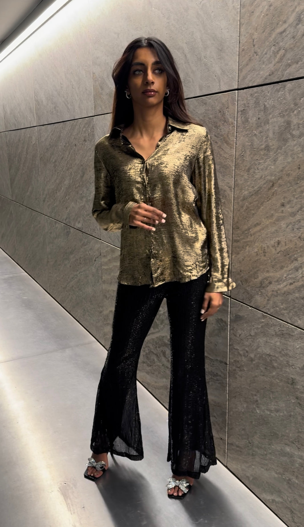 METALLIC GOLD BLOUSE