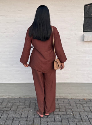 SS25 - DONKER BRUIN WIKKEL SET