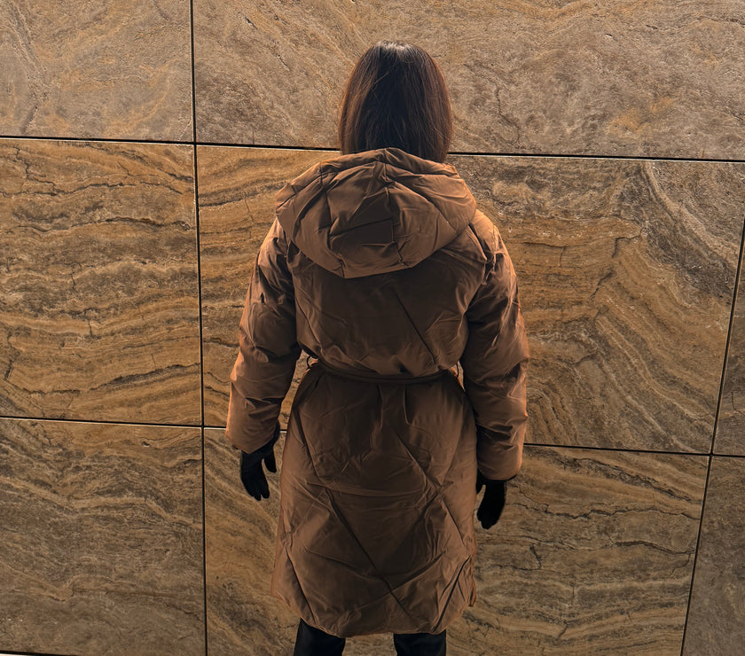 PUFFER BROWN MIDI COAT