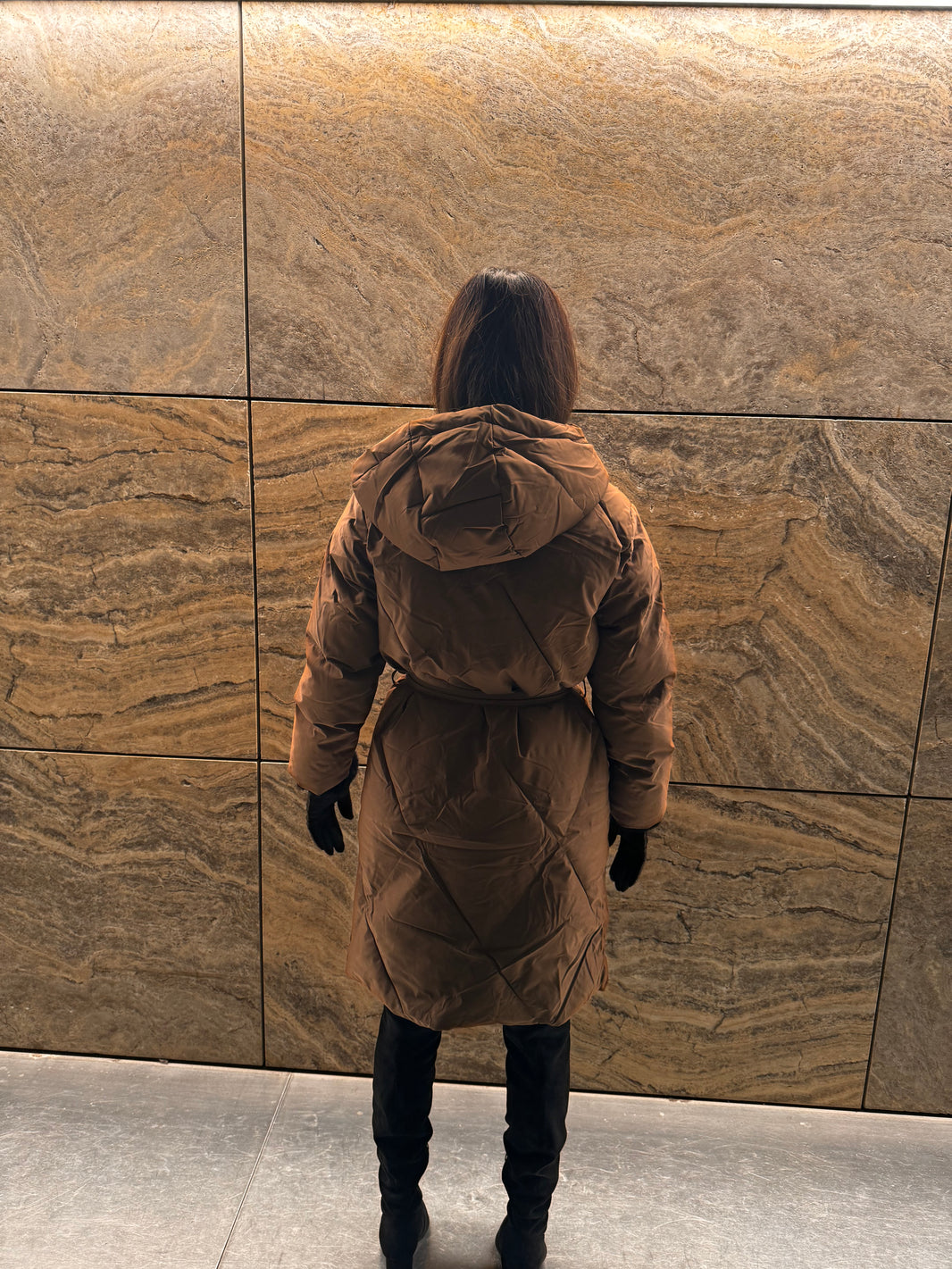 PUFFER BROWN MIDI COAT