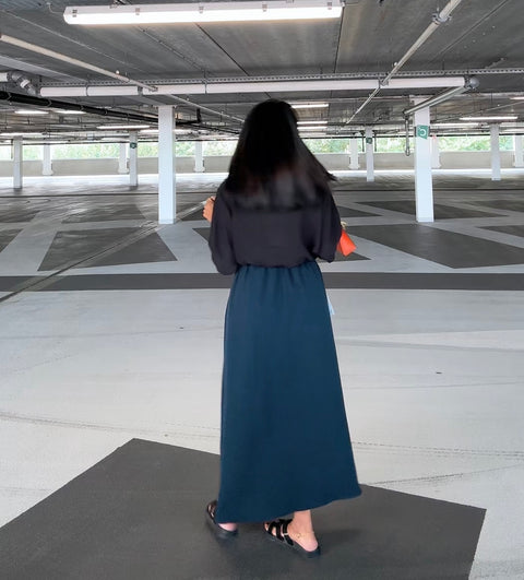 Plooien rok navy - 68030